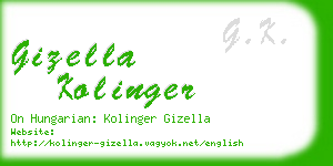 gizella kolinger business card